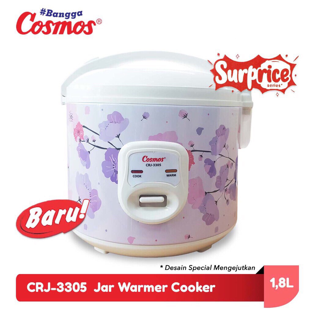 Magic Com Cosmos CRJ-3305 1.8 liter - Rice Cooker Cosmos CRJ3305 3in1 Surprice Series