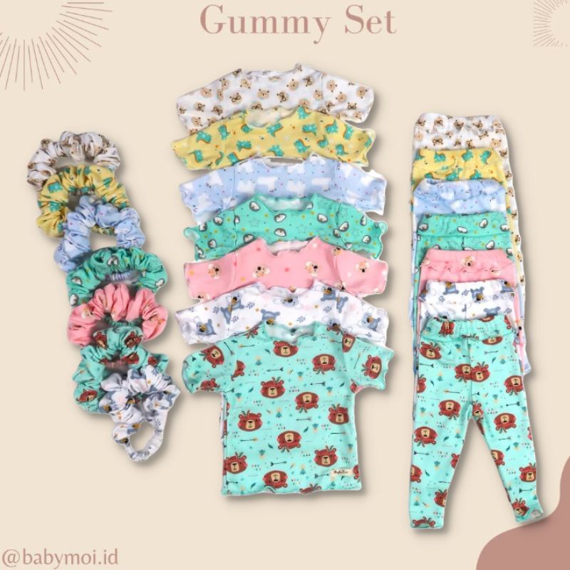 Gummy Setelan Baju Leging Bayi dan Anak Perempuan