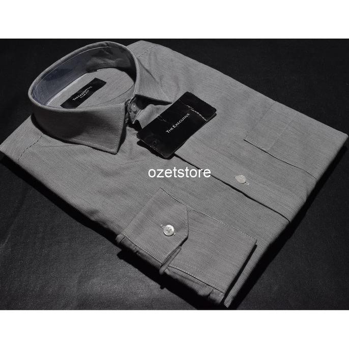 The Executive Kemeja Pria Formal Lengan Panjang Hitam Slimfit By14 Ori - 16 Caragampang77