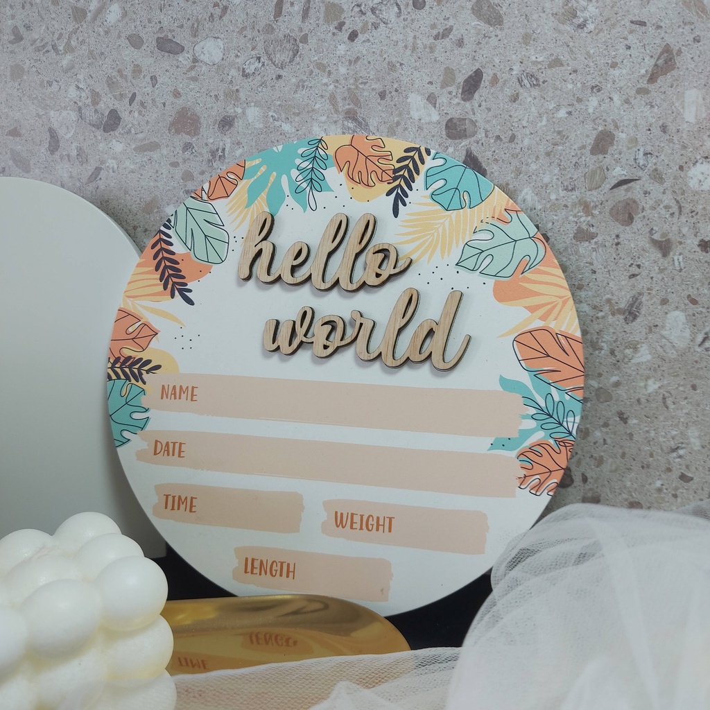 HOSPITAL BOARD / PAPAN NAMA BAYI / PAPAN WELCOME BAYI / BABY BOARD / WELCOME BABY BOARD / NEWBORN GI