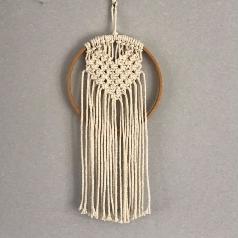 Hiasan Dinding Macrame Love, Wallhanging Macrame Love