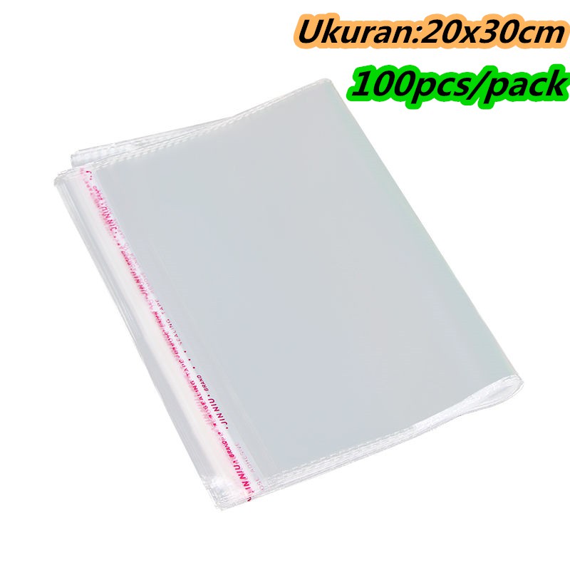100PCS / PLASTIK OPP SEAL ONLINE SHOP Ukuran 20X30 CM