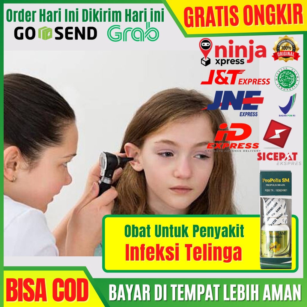 Obat Infeksi Telinga, Telinga Berjamur, Bakteri, Gatal Bau, Keluar Nanah Herbal Propolis SM Store