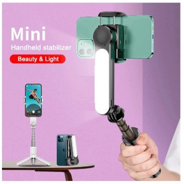Trend-Gimbal Stabilizer HP L09 Selfie Stick Tripod Shooter Lampu Smartphone