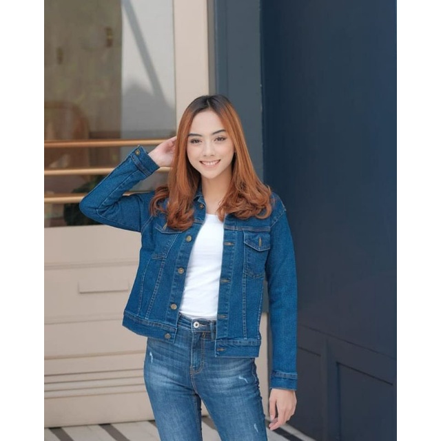 Basic Jaket Wanita Jeans Viral / Racun Shopee