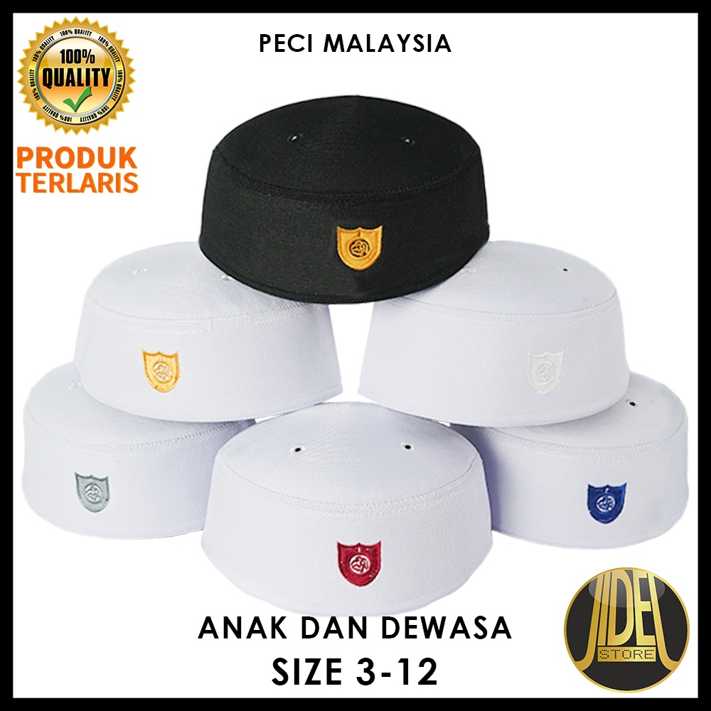 Harga Peci MALAYSIA Haji Alay, Kopeah Putih Haji, Hitam, Kopyah Laki
Laki Malaisia / Kupiah Malasya Logo Abu Biru Maroon Emas Murah /
Kupiyah Abdul Kareem Karim Original Thailand Pattani Lokal A1 A3 A5 /
Kupyah Bordir Santri Anak Dewasa Terbaru Terlaris