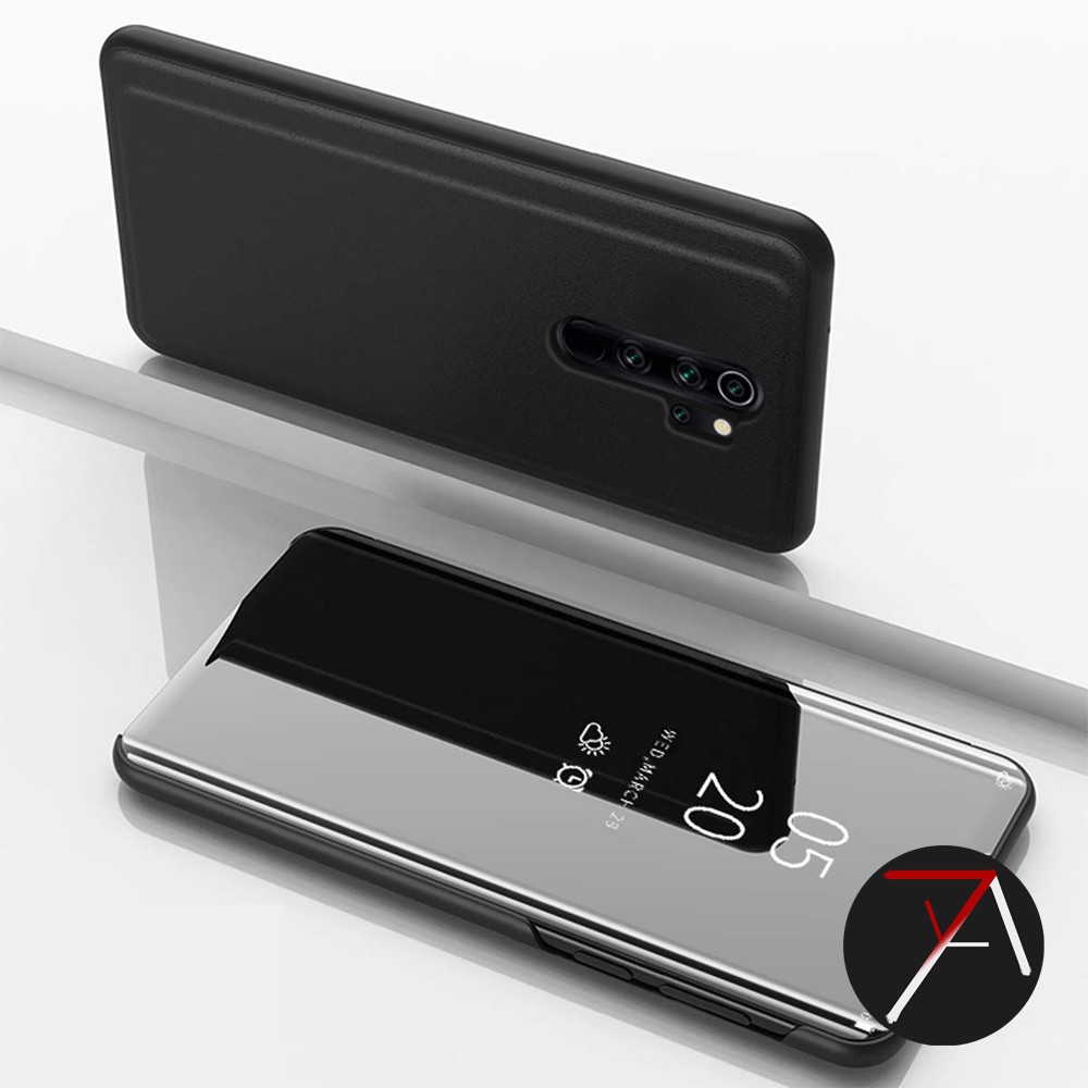 Xiaomi Redmi 9 Redmi9 Flip Clear View Standing luxury Cover Smart Mirror Case Casing