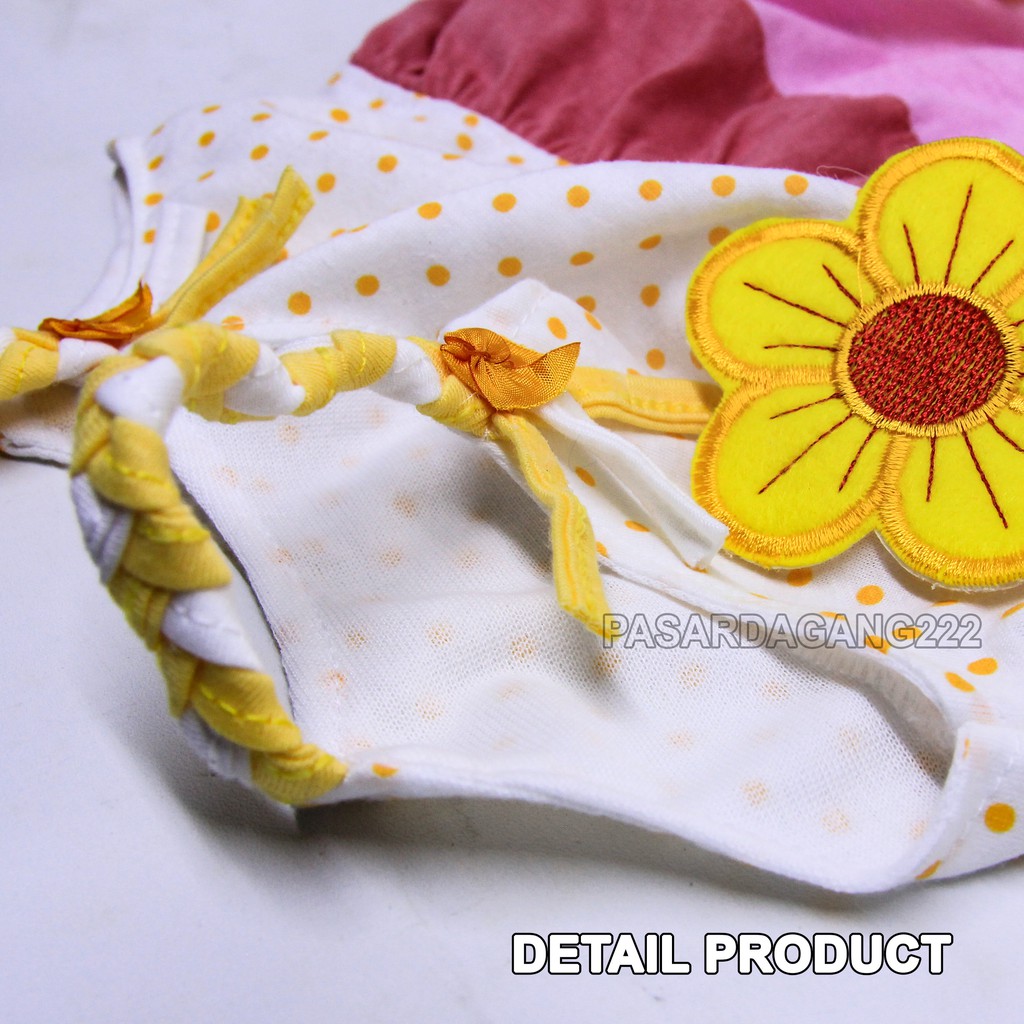 SETELAN Setelan Rok Bayi Pelangi + Topi TRS-010 LENGAN PELUNTIR