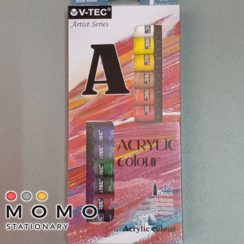 

Cat lukis acrylic / cat akrilik v-tec 12ml (1 set)