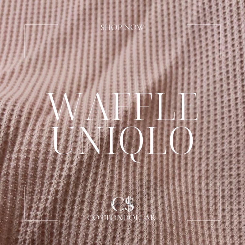 KAIN WAFFLE UNIQLO MINI PREMIUM GRADE A | KGAN KILOAN ECERAN / ROLL