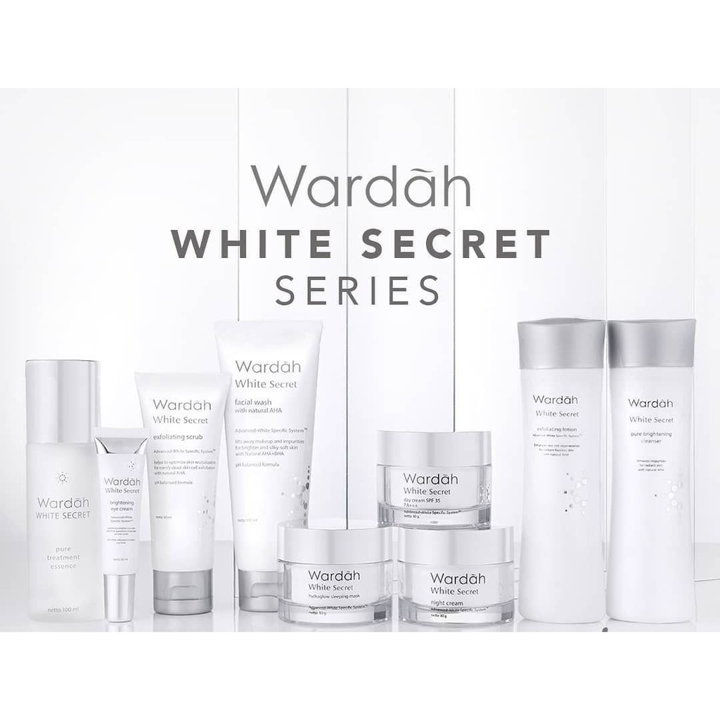 ❤ RATU ❤ Wardah White Secret Series | Day Night Eye Cream Sleeping Mask Scrub Facial Wash Lotion BPOM✔️