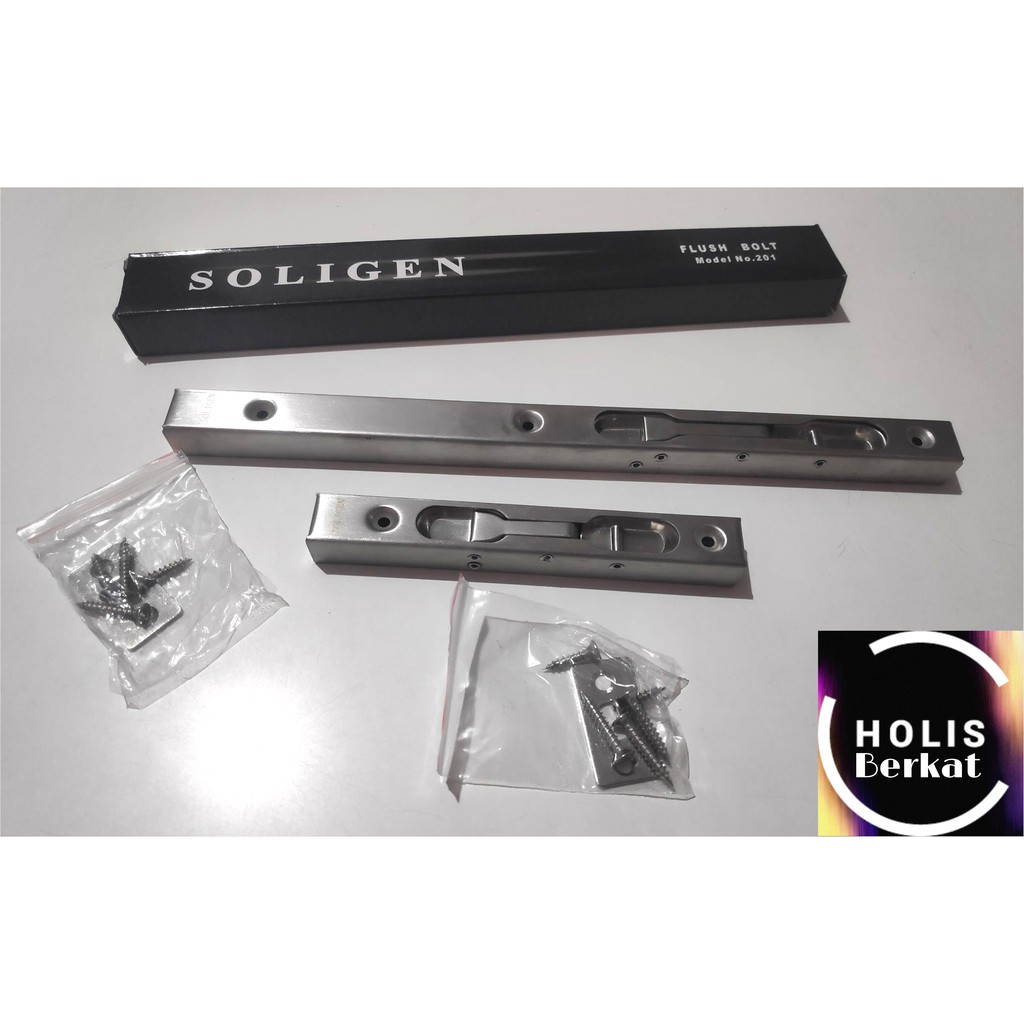 GRENDEL TANAM / SELOT TANAM SOLIGEN STAINLESS STEEL ASLI 6&quot; + 12&quot;