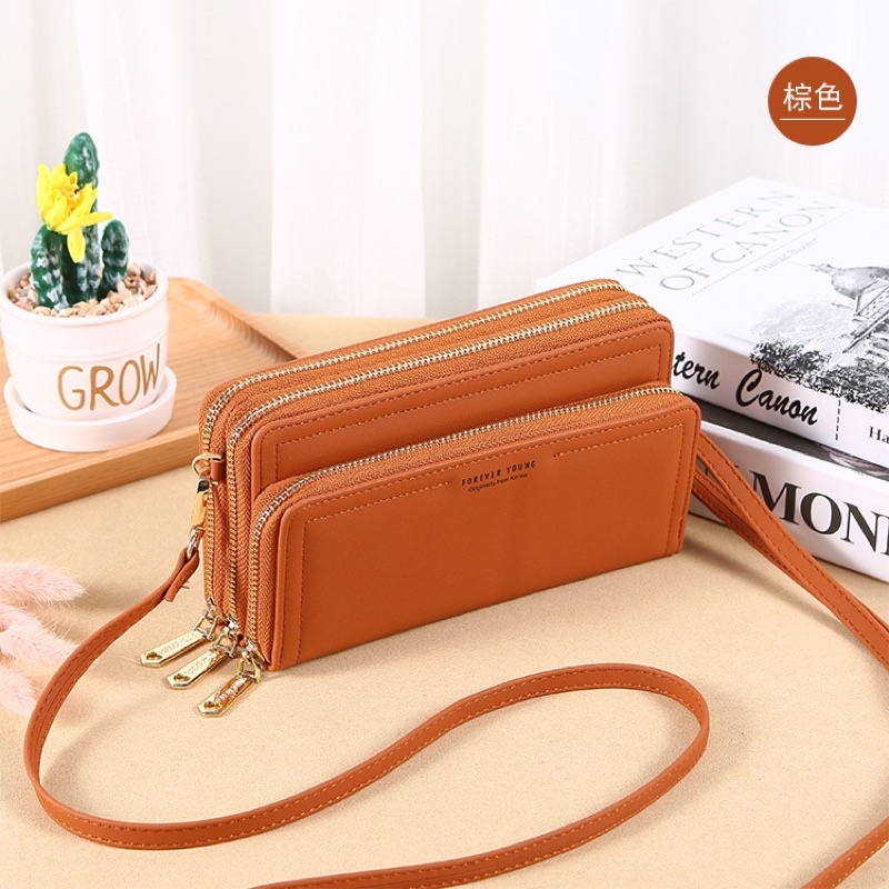 Mochillastore - Dompet Wanita Sintetis Kulit Dompet Tebal Dompet Selempang Dompet Hp Dompet Kartu Populer Termurah Elegand