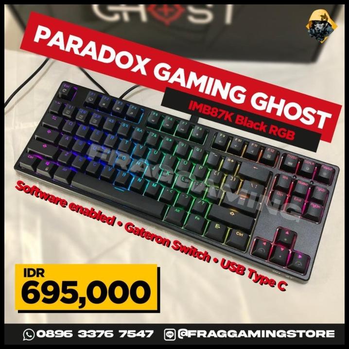 Paradox Gaming Ghost Ibm87K / Ibm 87K Black Tkl Mechanical Keyboard