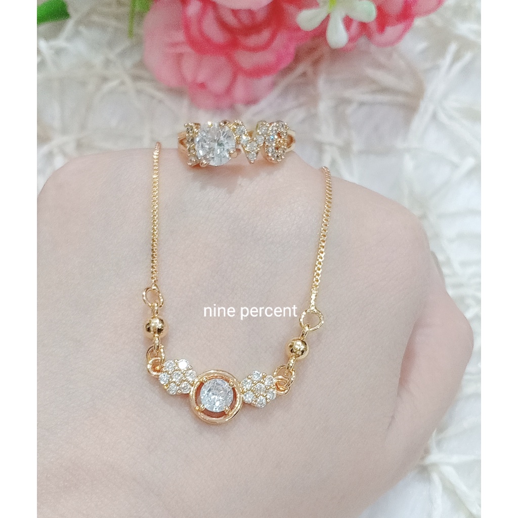 TERBARU SET PERHIASAN WANITA KOREA/KALUNG/CINCIN