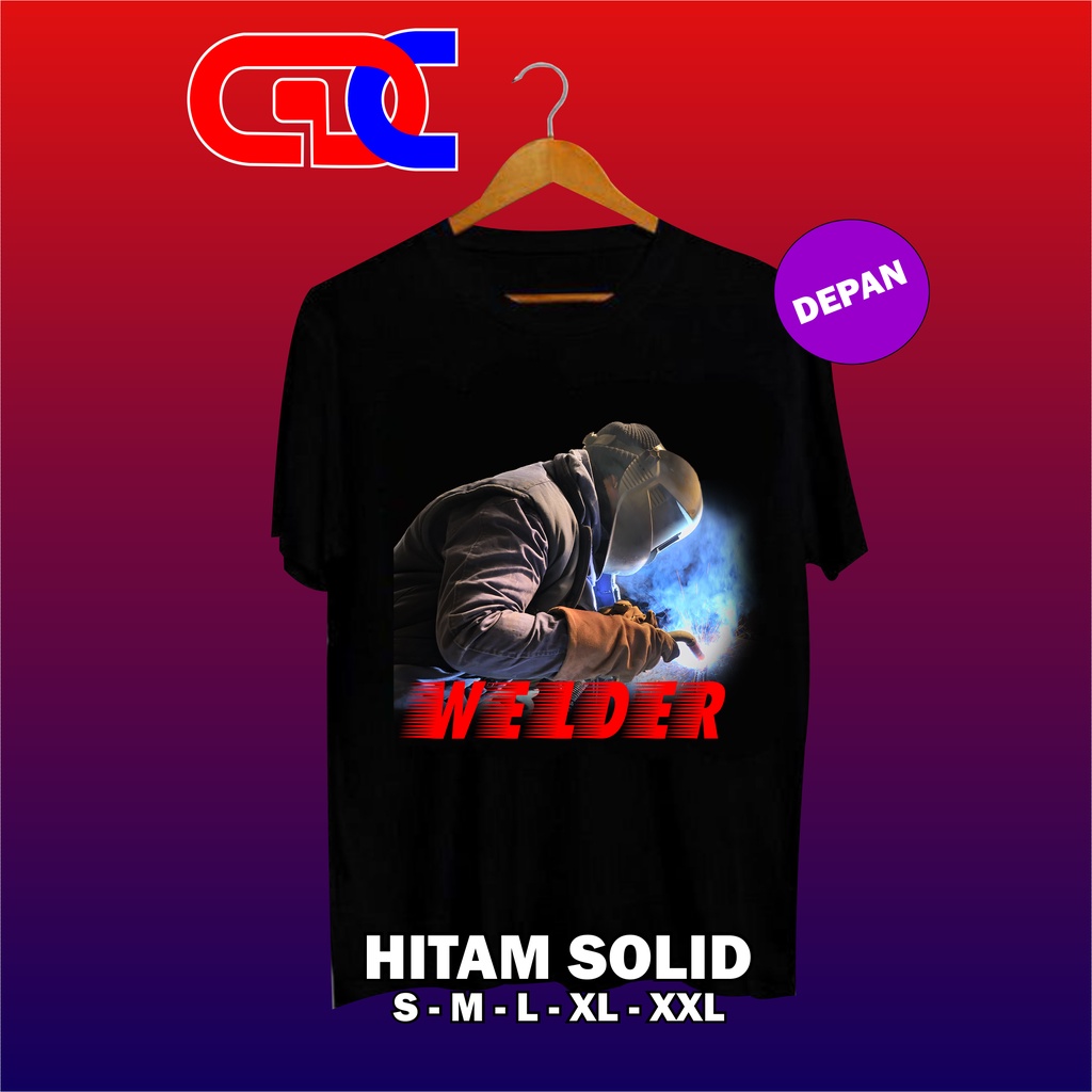 KAOS WELDER 3D TUKANG LAS SENIMAN API / KAOS DISTRO KEREN / KAOS PRIA / KAOS