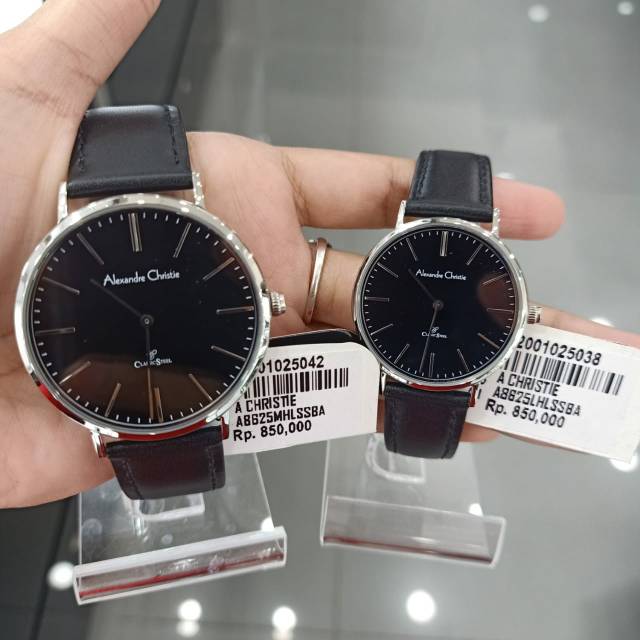 TERMURAH Jam Tangan Couple Pria Wanita Alexandre Christie AC 8625 ac8625 SV BK Original 40-32mm yqxj