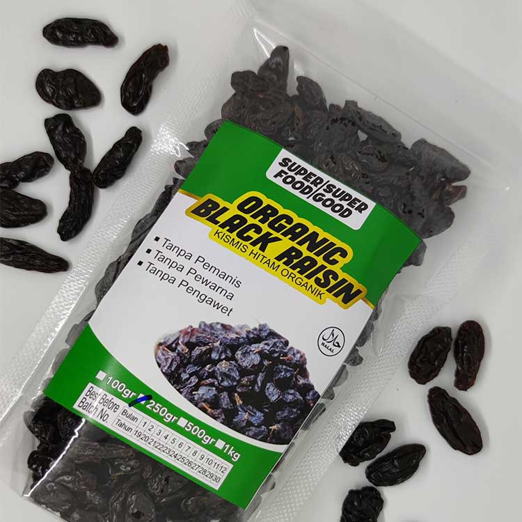 Kismis Hitam Organik 250gr - Organic Dark Raisin Natural Premium Quality