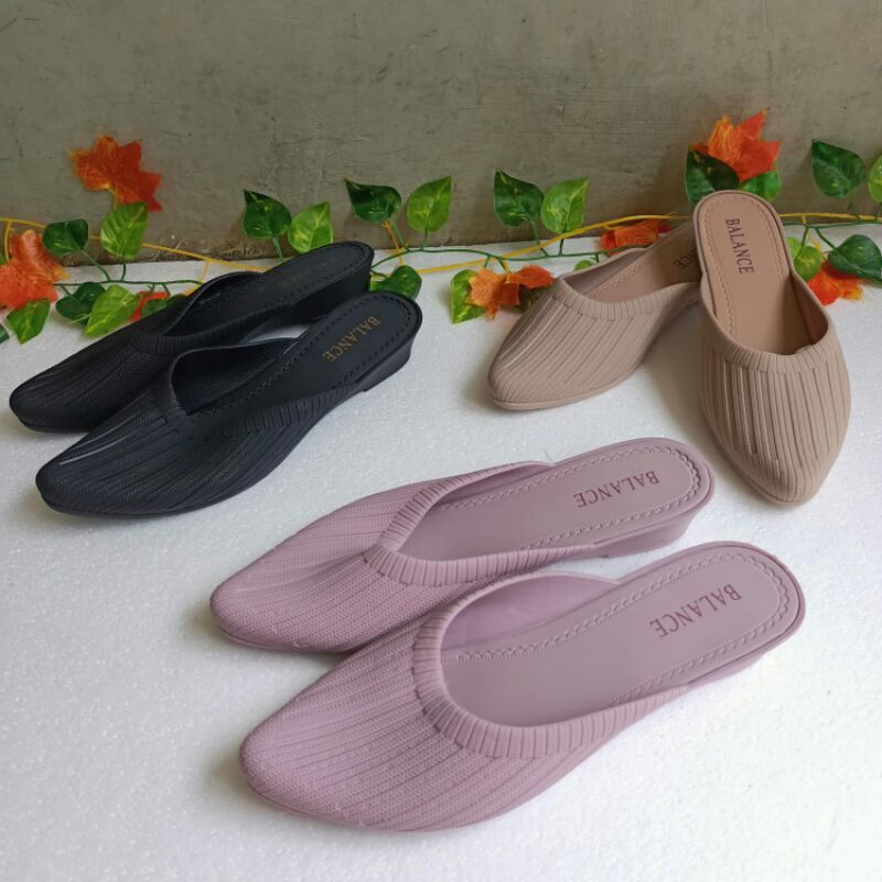 (BALANCE) Sandal Slop Jelly Wanita Wedges