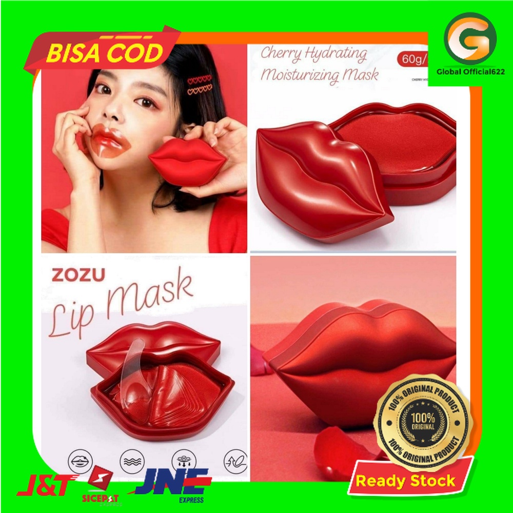 ZOZU LIP MASK Masker Perawatan Bibir Hitam Pelembab Bibir Kering/ Masker Bibir Collagen [ 20 Pcs ]