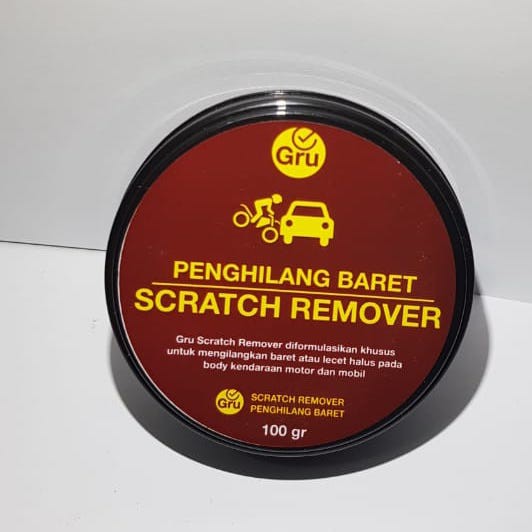 Penghilang Baret GRU Terbaik 100 gr/Penghilang Lecet Body Motor Mobil Helm Kaca Compund Original COD