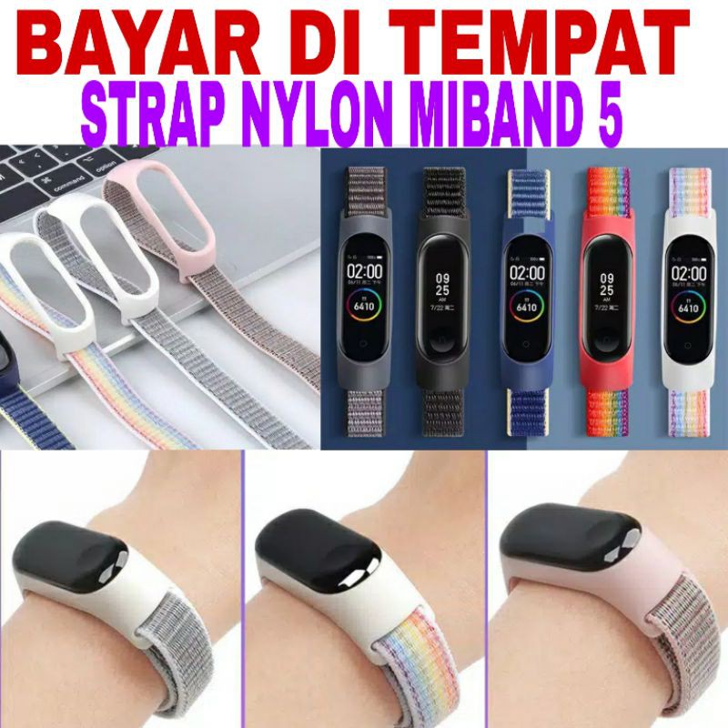 Silvertech Mi band 3 / 4 / 5 / 6 / 7 Strap - Strap Nylon Untuk Mi Band 3 /4 /5 /6 / 7 OPPO BAND Kualitas Terbaik