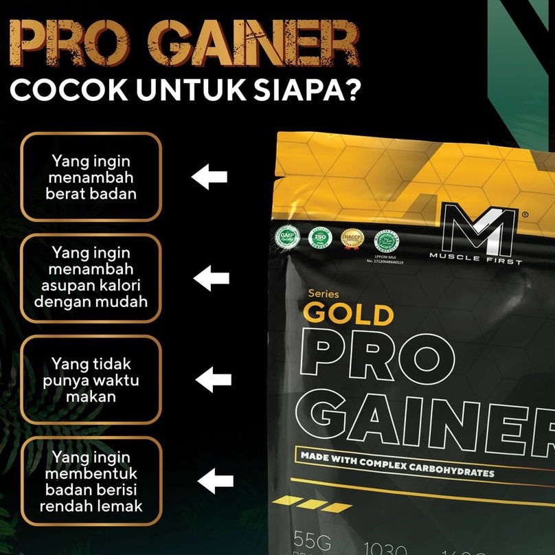 Muscle First Pro Gainer 6 lbs 2.721 gram - MuscleFirst M1 Susu Protein Gym Bulking Penambah Berat Badan