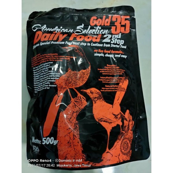 Voer ams gold 35 pelet 500 grm