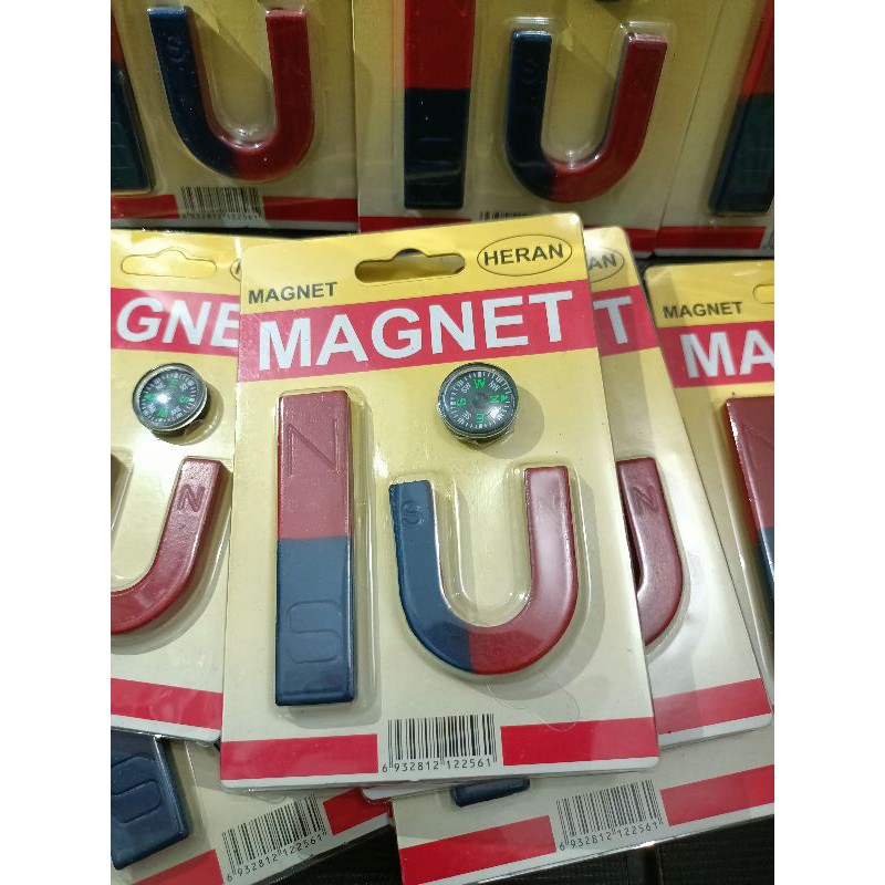 MAGNET I DAN U PLUS KOMPAS , MAGNET SEKOLAH, MAGNET PRAKTEK, MAGNET BIRU MERAH