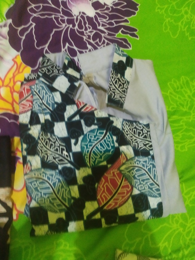 Terlaris Serut Genes Jelita Tunic Navbor Yelbor Whitbor Creambor Tunik Batik