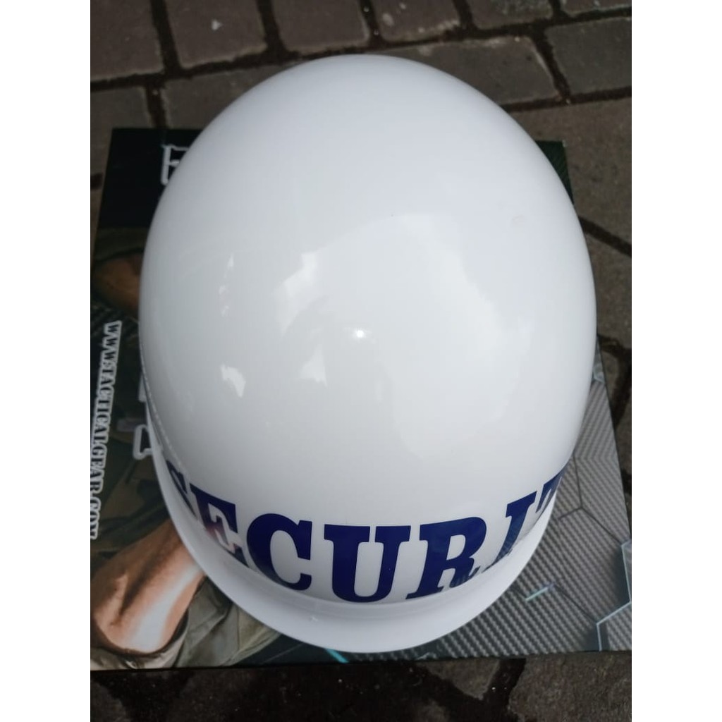 SKD   HELM PUTIH SATPAM/HELM PUTIH SECURITY LOGO. Kualitas Terbaik !