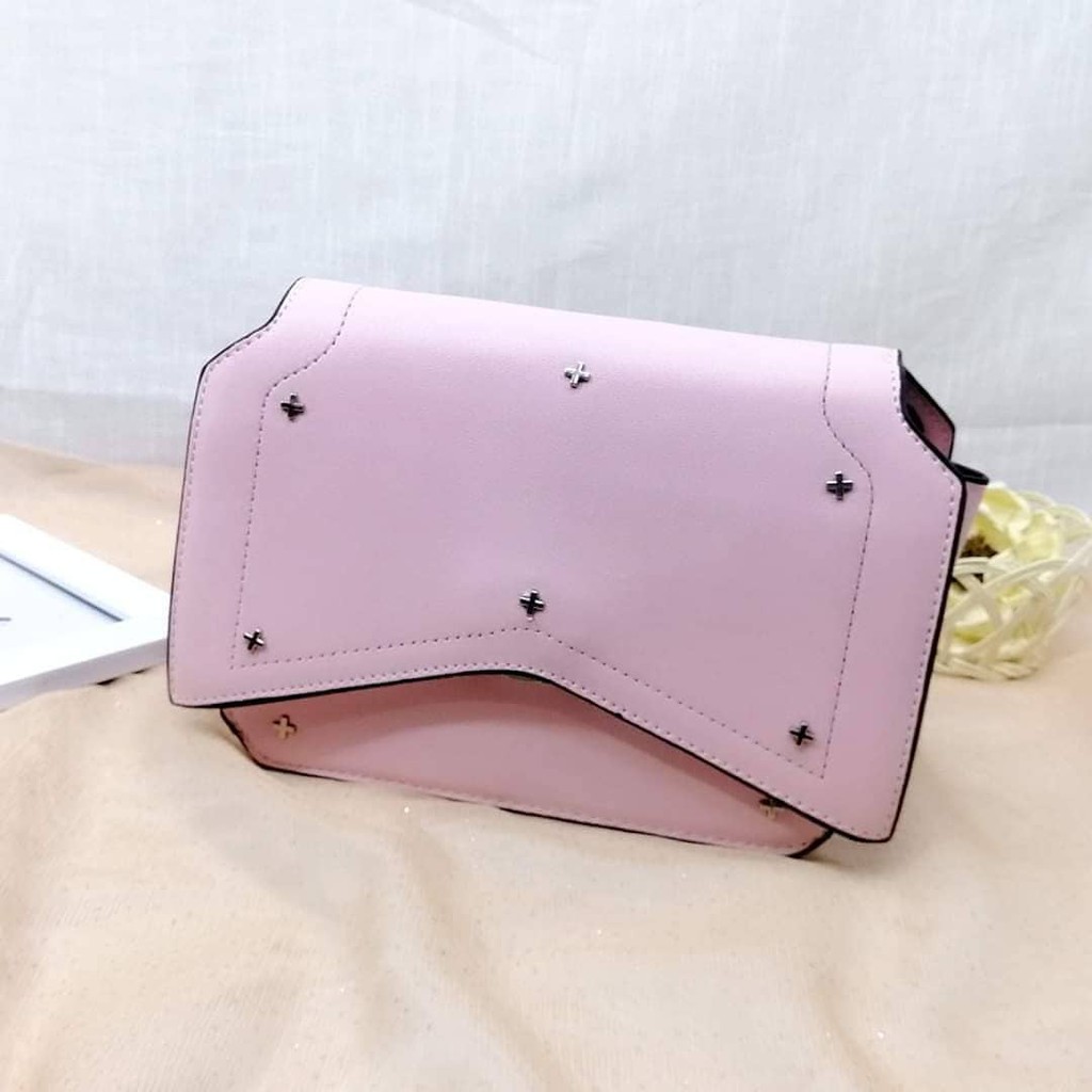 Bag star square - 2 skat ruang - tali kombinasi Quality import BH-472