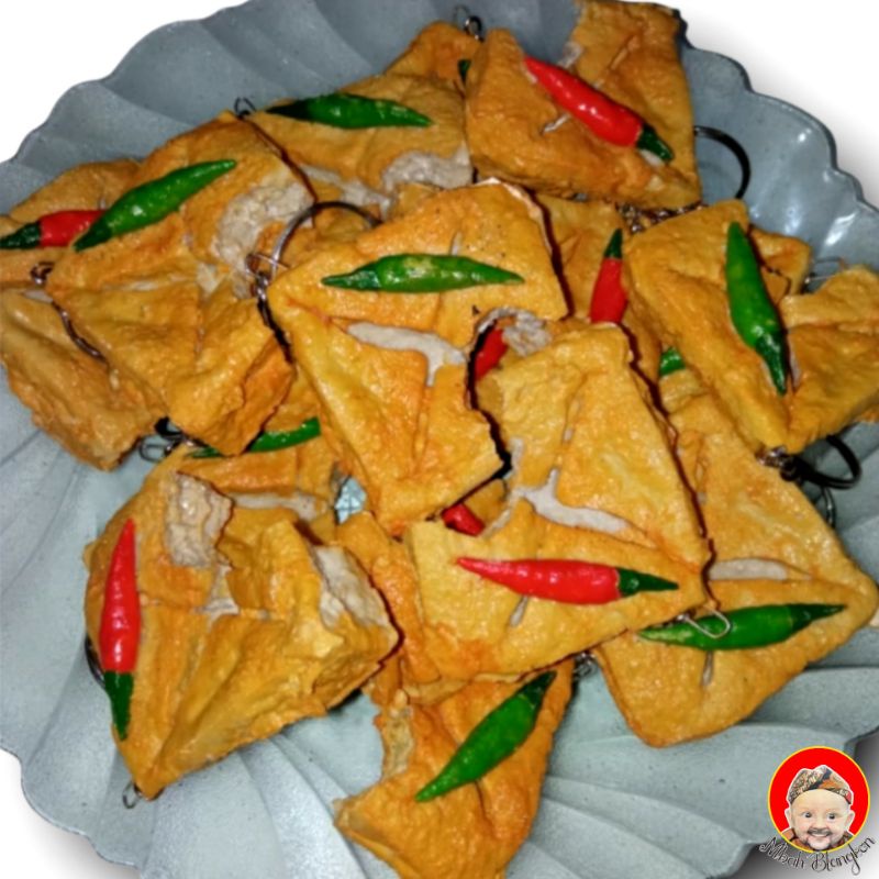 PROMO!!! Gantungan Kunci Snack Unik | Mirip Asli | Souvenir | Tempe | Tahu | Ceker | Permen | Oreo | Gula Kacang | Pastel | Paha Ayam-Tahu