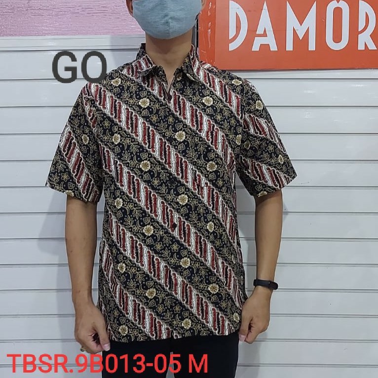 gos DAMOR (CRESSIDA) KEMEJA BATIK LENGAN PENDEK PRIA REGULER Baju Batik Cowok