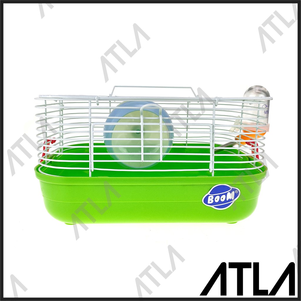 Kandang Hamster Mini Warna Rumah Hewan Peliharaan Besi Kecil KH005-Hijau