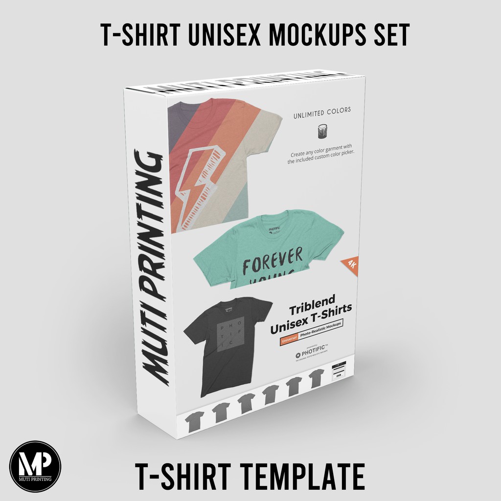 T-Shirt Unisex Mockups Set - Photoshop