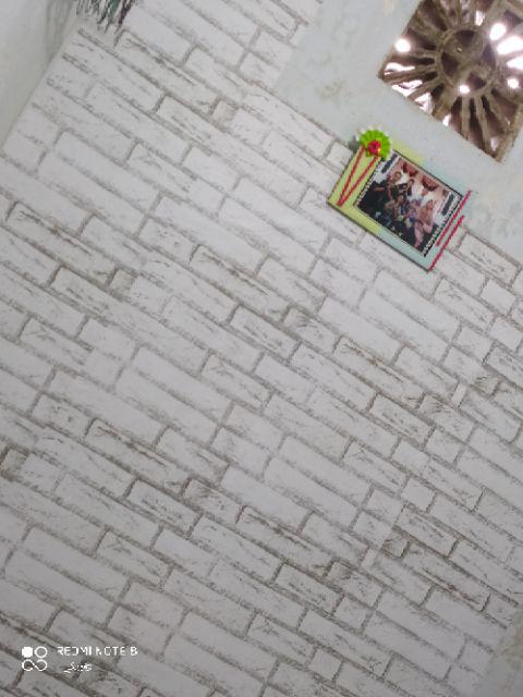 Grosir Murah - Wallpaper Sticker Dinding Motif Batu Bata Putih Minimalis Modern Dekorasi Ruangan 10m