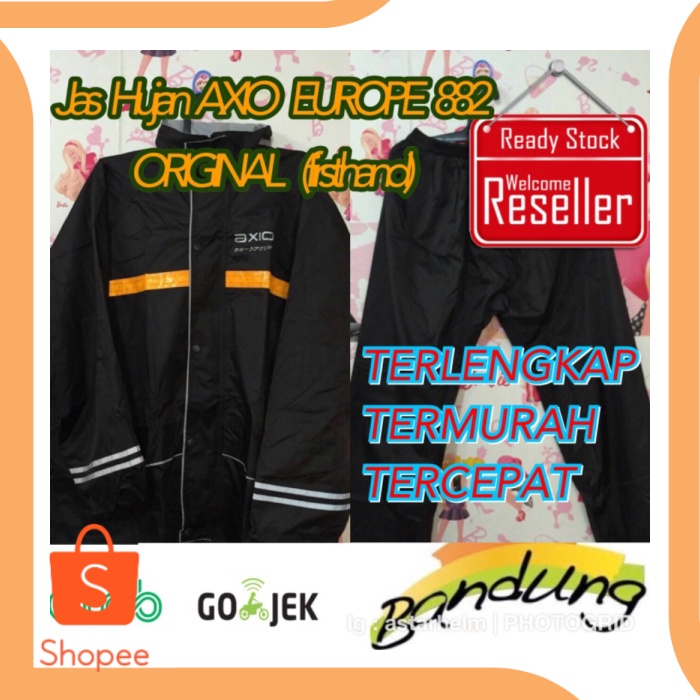 JAS HUJAN AXIO EUROPE ORIGINAL R882 - Hitam tools 6Zept21