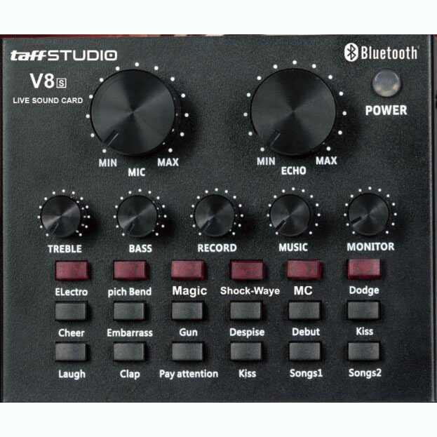 Sound card V8s / V8u Mixer SoundCard BLUETOOTH Audio USB External effects efek suara Live Broadcast