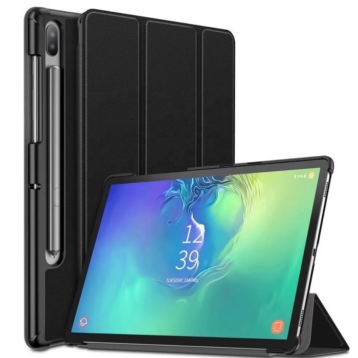 SAMSUNG TAB S8 ULTRA COVER FLIP LEATHER CASE BOOK COVER SMARTCASE - BLACK