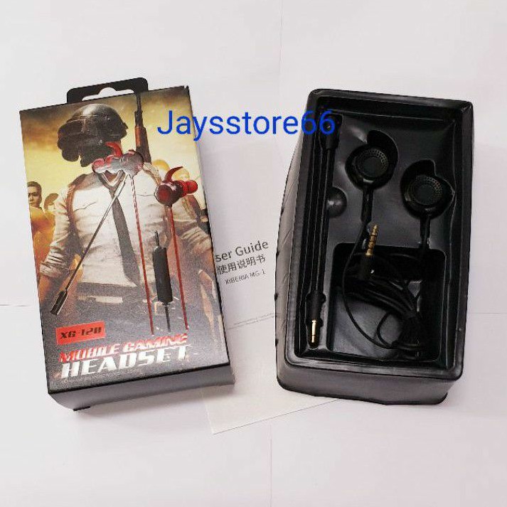 Handsfree Headseat Earphone MOBILLE GAMING In Ear XG 120 121 With Mic