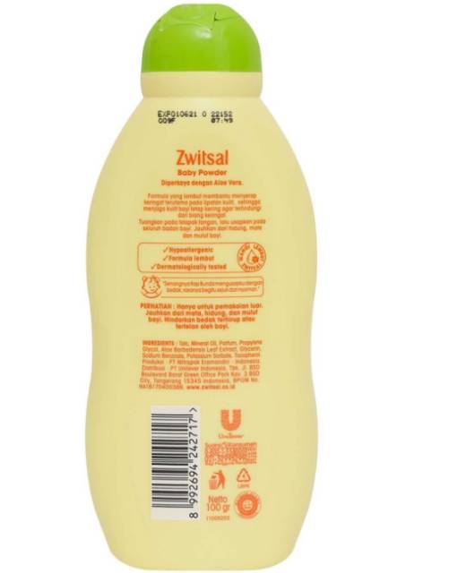 Zwitsal Baby Powder Aloevera - Bedak 100gr / 300gram