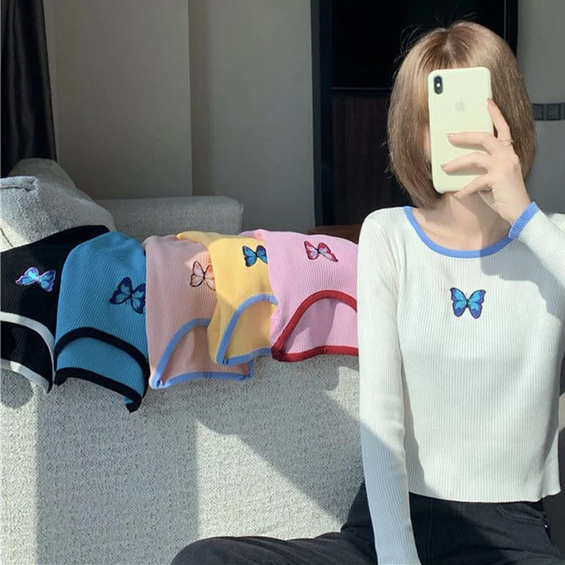 QR - ZEC  Longsleeve Rib Butterfly /  Mozarina RIB / Kaos