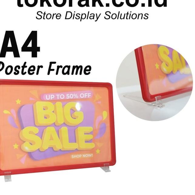 

♩ A4 POSTER FRAME DISPLAY PROMOSI LABEL HARGA POP UP ☈