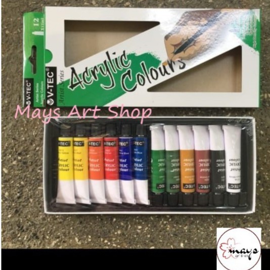 

Murah V-Tec Acrylic Colour Set 18 x 12ml / Cat Lukis Akrilik Vtec 18 dan 12 Warna x 12 ml