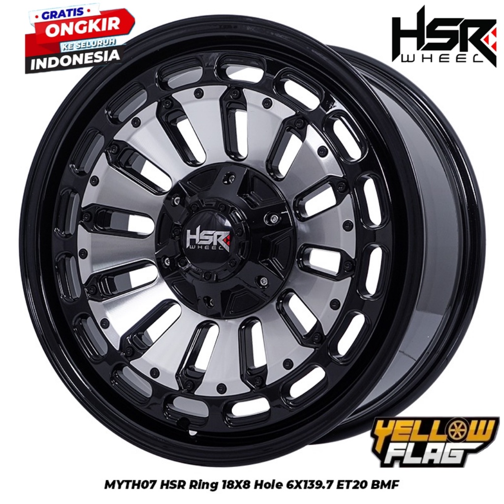 Velg Mobil Hilux Double HSR MYTH07 Ring 18 Lebar 8 Lobang Baut 6