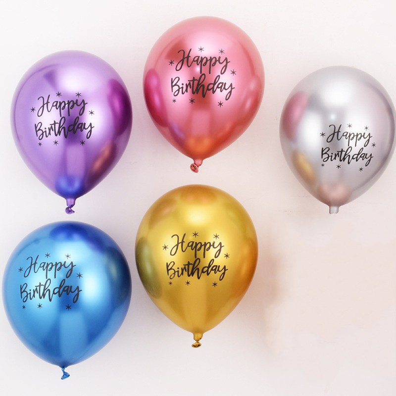 1pc Balon Latex Chrome Metalik 12 &quot;Untuk Dekorasi Pesta Ulang Tahun