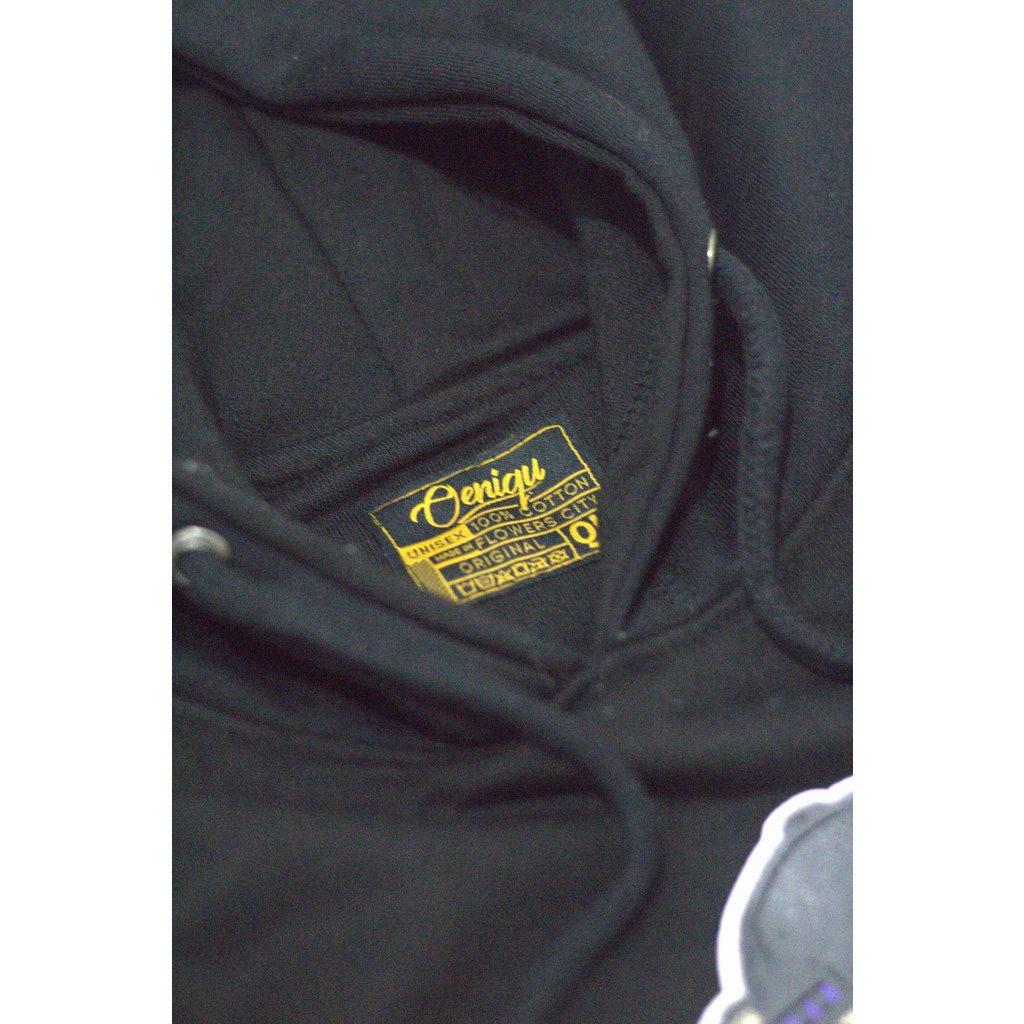 Hoodie oversize unisex original OENIQU motif SLUGS BLACK