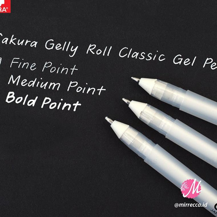 

Hot - SAKURA GELLY ROLL CLASSIC WHITE GEL INK PEN FINE MEDIUM BOLD POINT 05 08 10 PULPEN ART TINTA