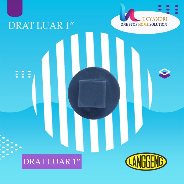 PLUG DOP DRAT LUAR PVC 25mm 1&quot; LANGGENG